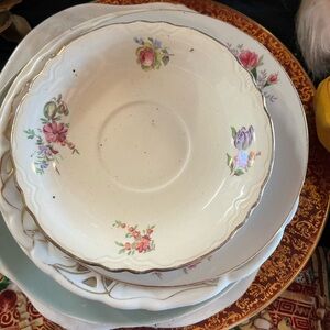 Antique Floral Plate House Hold Institute Priscilla Pattern